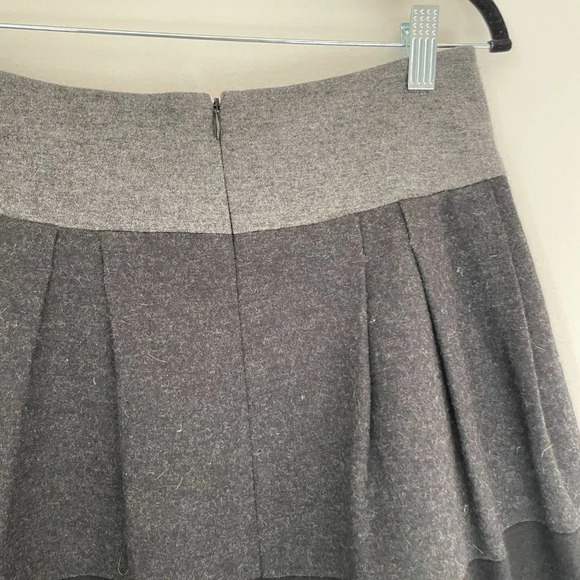 Vince wool angora  color block circle skirt size 6 gray black - Picture 4 of 8